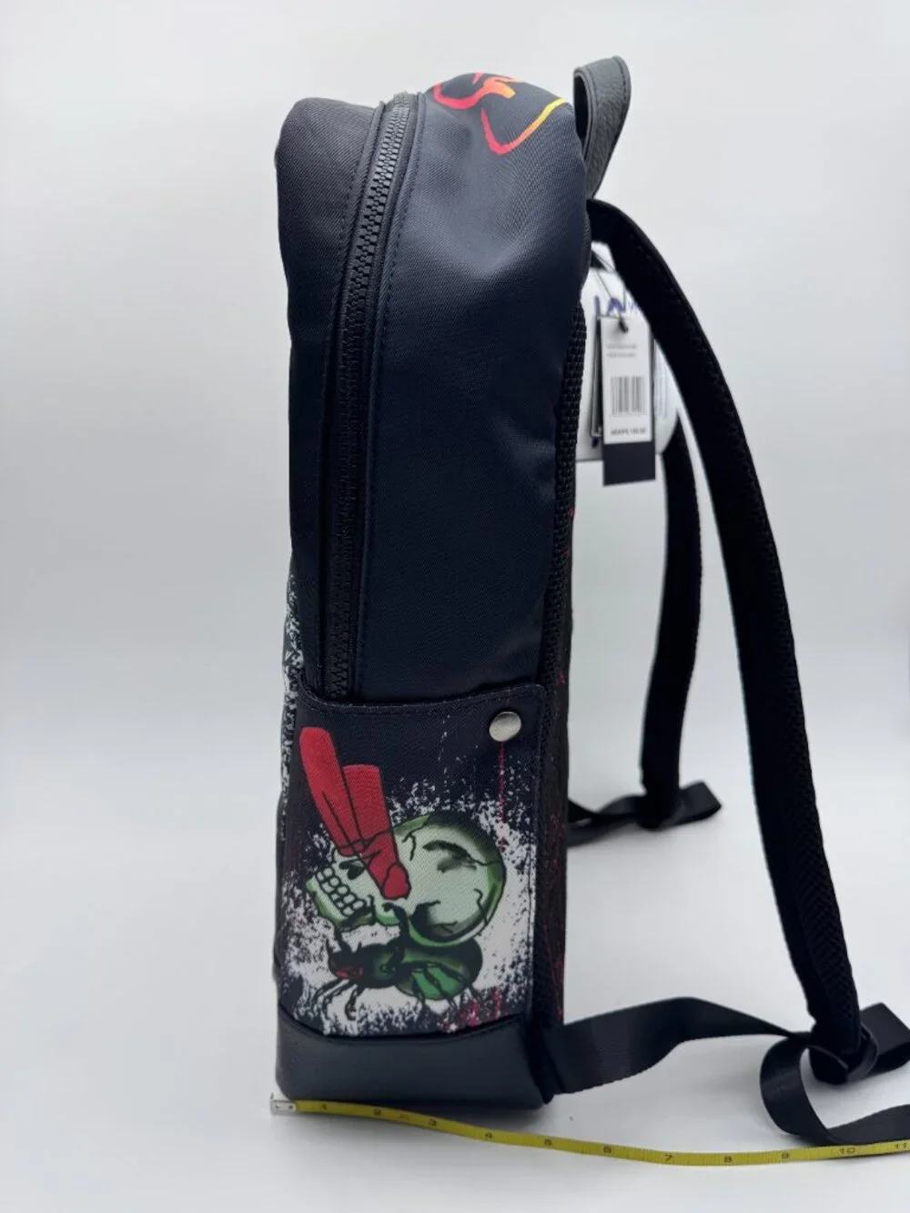 Ed Hardy Skull Snake Backpack NWT Black Tattoo Print Laptop Bag Studded